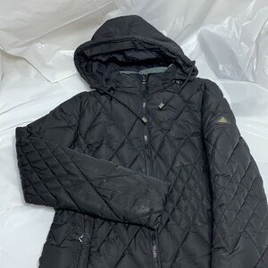 WOMEN’S Spire Black Detachable Hooded Puffer zip up coat Size small